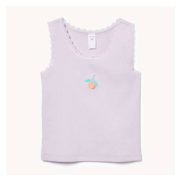 Filles Cami côtelée pour filles - Lavande Poussiereuse